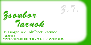 zsombor tarnok business card